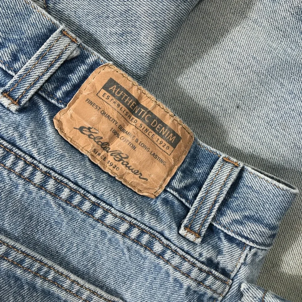 Vintage Eddie Bauer Relaxed Fit Jeans Men 42x32 Blue Grunge 100% Cotton Work Y2K